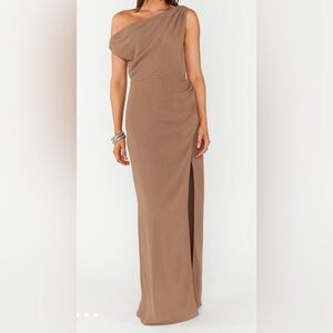 Show Me Your Mumu- Jodie Dress- Soft Beige Chiffon- NWT- M